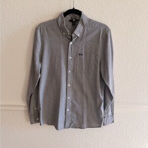 Volcom Men's Casual Gray Button Down Shirt